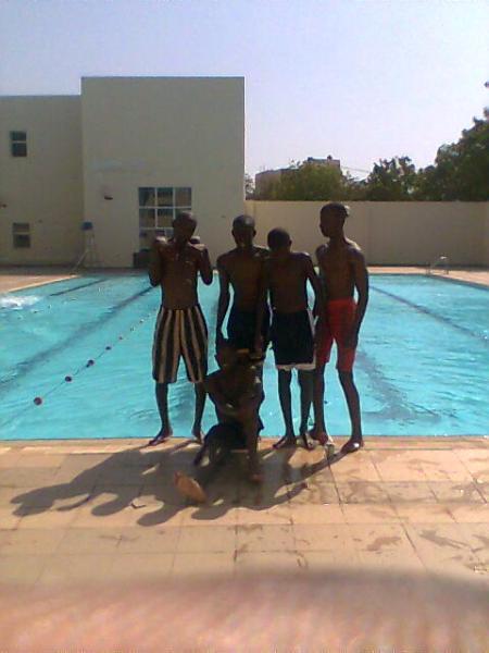 a la piscine